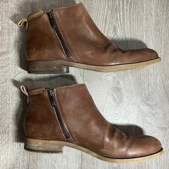 Franco Sarto Leather Keegan Ankle Boots Brown 9M - Picture 10 of 13